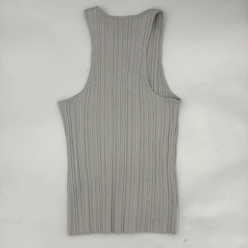 Madewell Signature Shimmer Knit Cutaway Sweater Tank - Picture 4 of 6